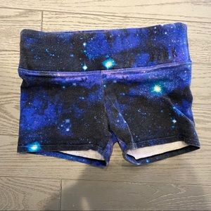 Pink galaxy workout shorts!
